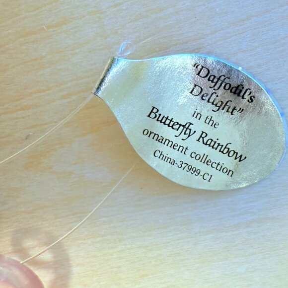 Ashton Drake Heirloom Butterfly Ornament Glass VTG Daffodils Delight Artistic - Picture 7 of 14